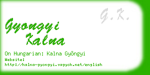 gyongyi kalna business card
